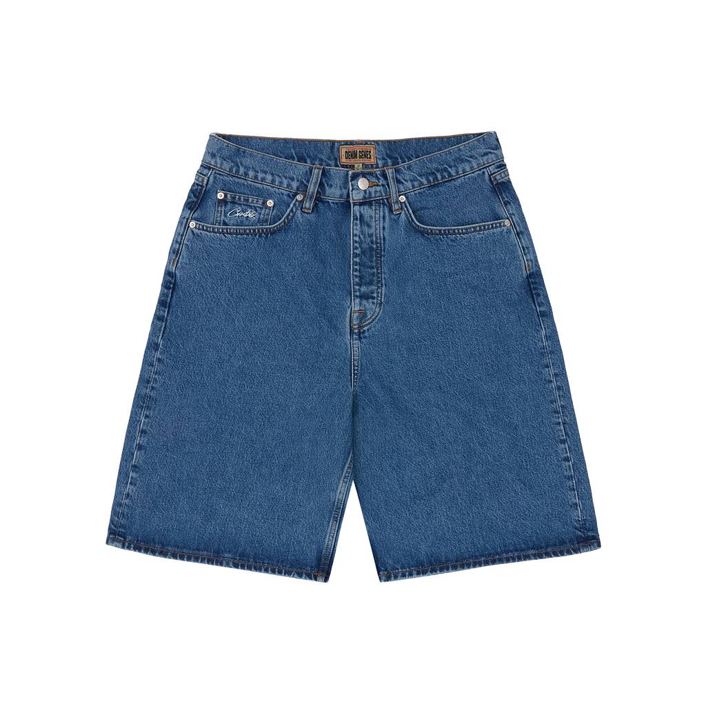 ROYALE LAZER DENIM SHORT [WASHED BLUE]