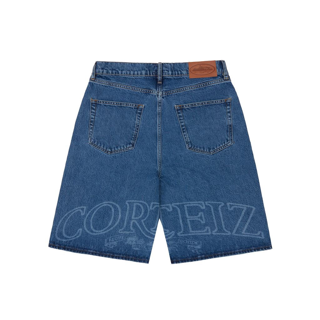 ROYALE LAZER DENIM SHORT [WASHED BLUE]