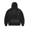 LUNDUN STITCH ZIP HOODIE [TRIPLE BLACK]