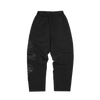 LUNDUN STITCH OPEN HEM SWEATPANT [TRIPLE BLACK]