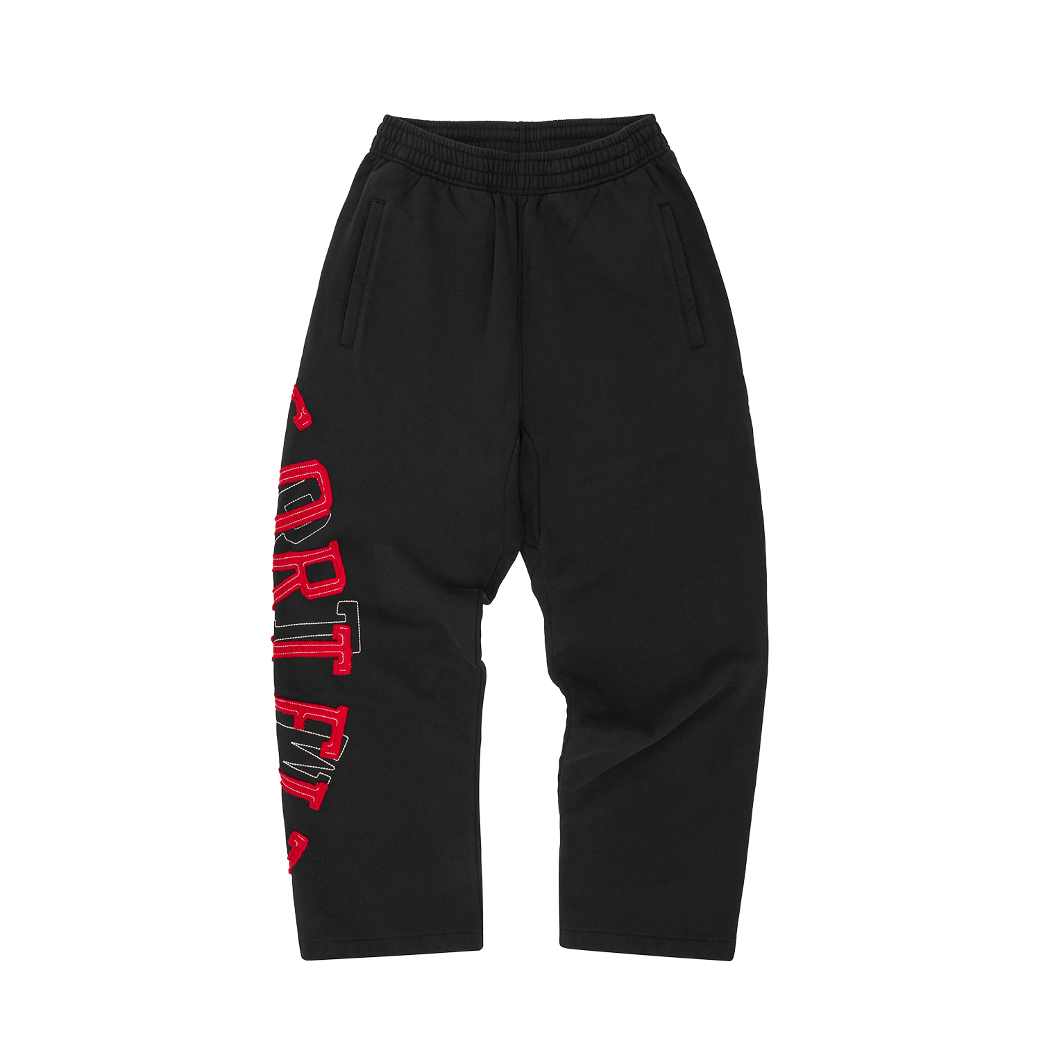 LUNDUN STITCH OPEN HEM SWEATPANT [BLACK]