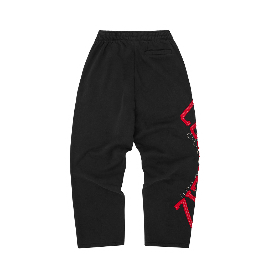 LUNDUN STITCH OPEN HEM SWEATPANT [BLACK]