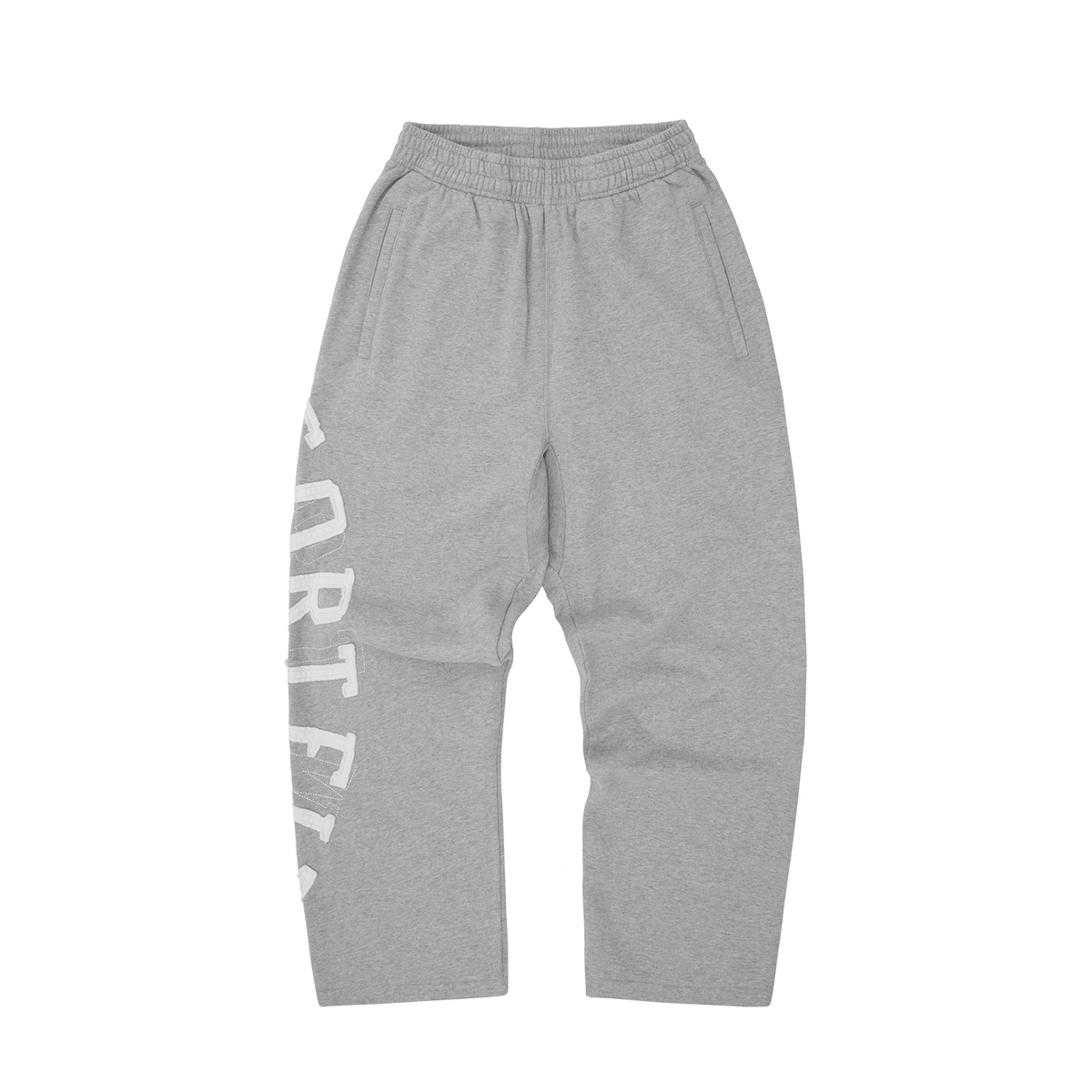 LUNDUN STITCH OPEN HEM SWEATPANT [HEATHER GREY]