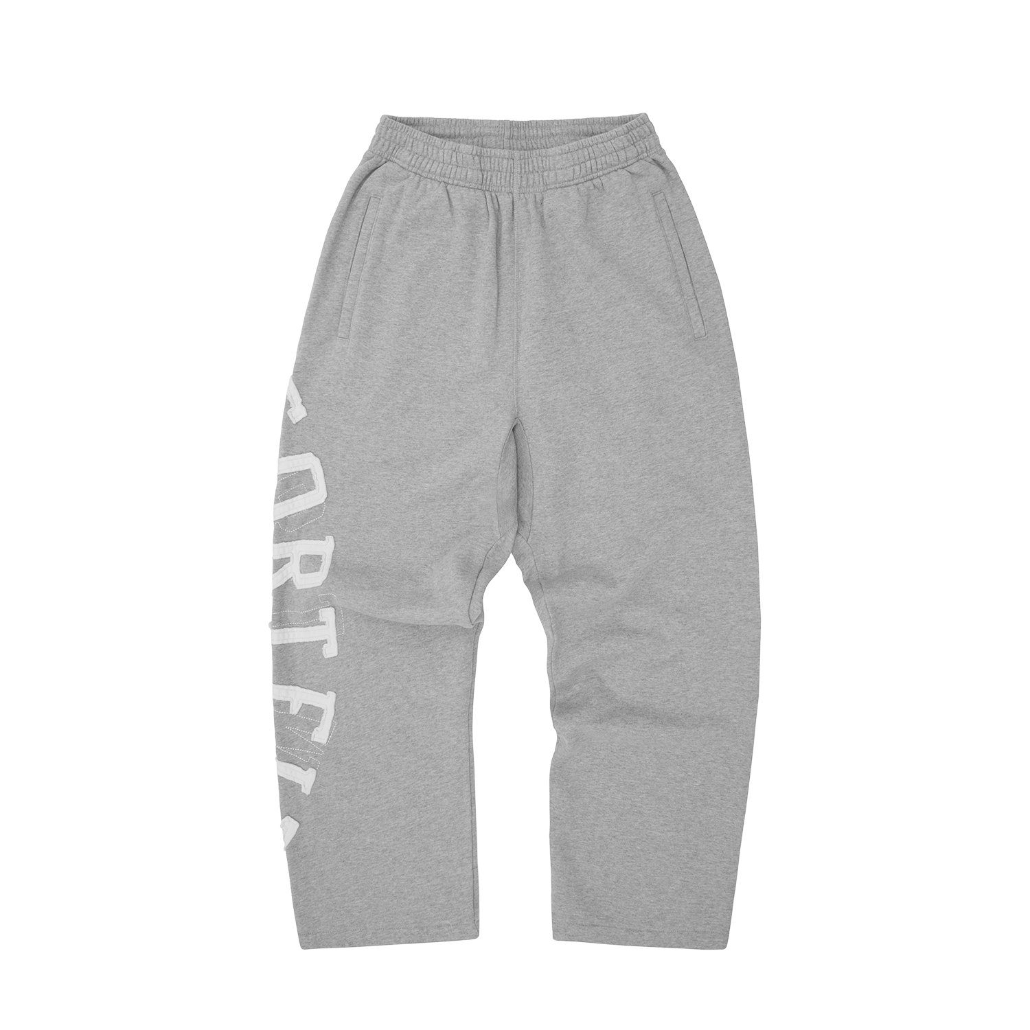LUNDUN STITCH OPEN HEM SWEATPANT [HEATHER GREY]