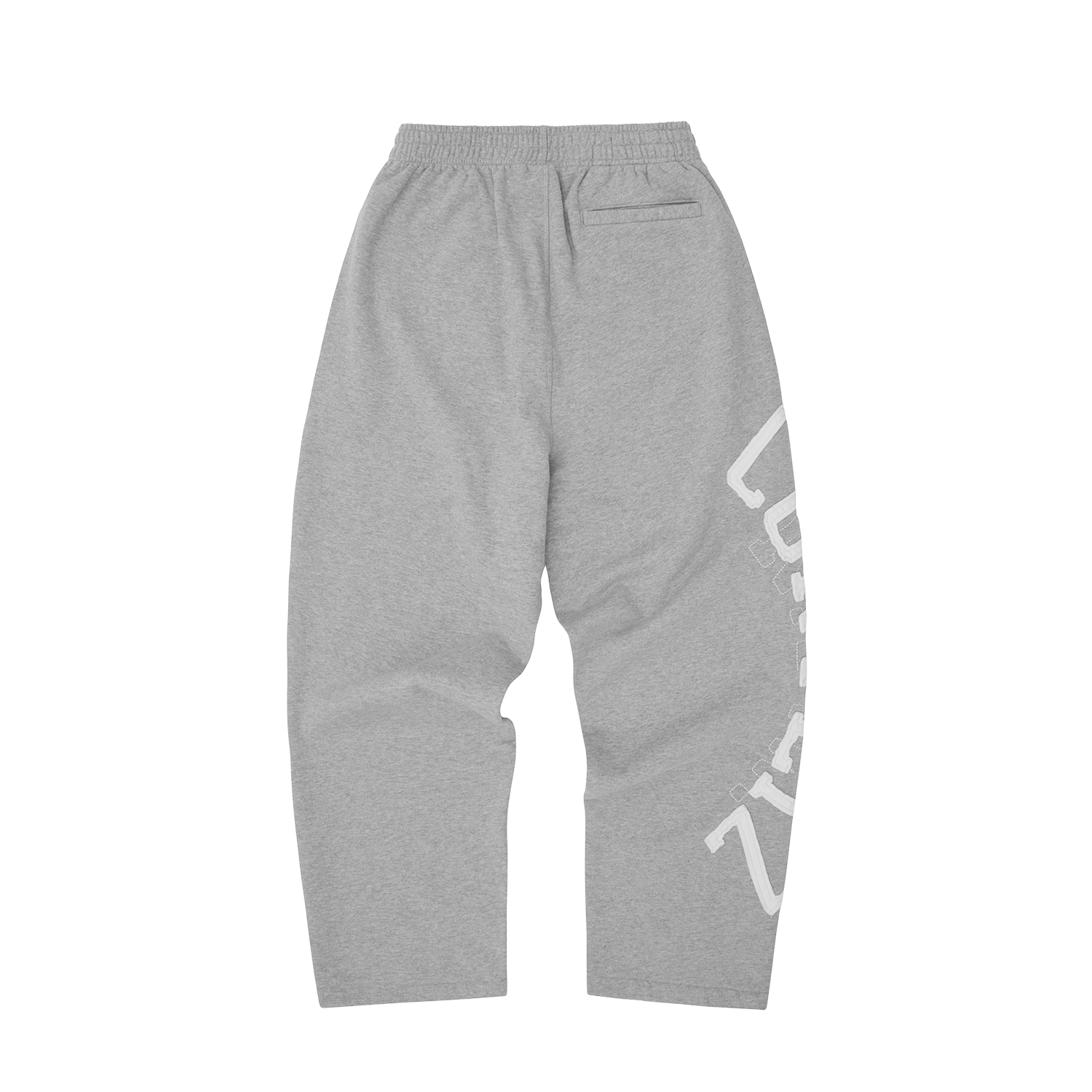 LUNDUN STITCH OPEN HEM SWEATPANT [HEATHER GREY]