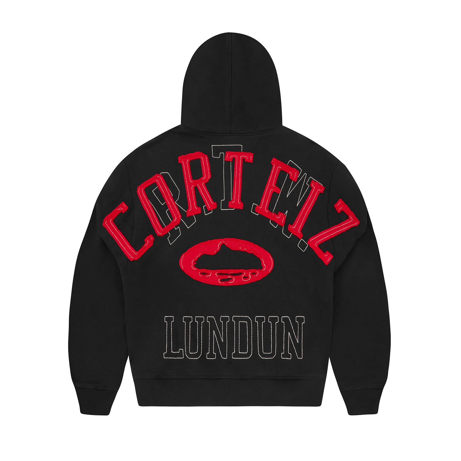 LUNDUN STITCH ZIP HOODIE [BLACK]