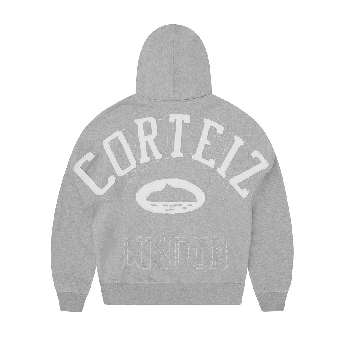 LUNDUN STITCH ZIP HOODIE [HEATHER GREY]