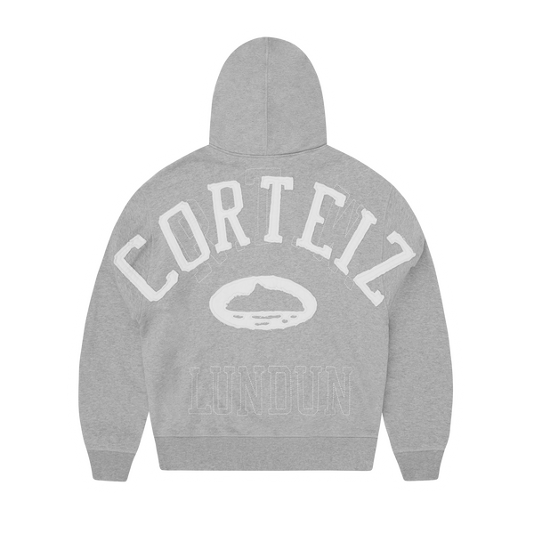 LUNDUN STITCH ZIP HOODIE [HEATHER GREY]