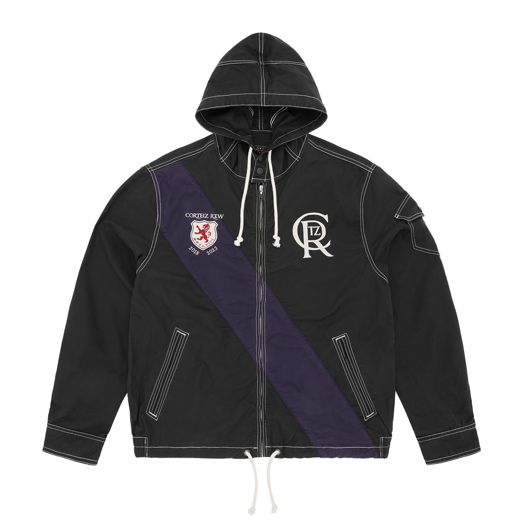 SHIELD CREST TWILL JACKET [BLACK]