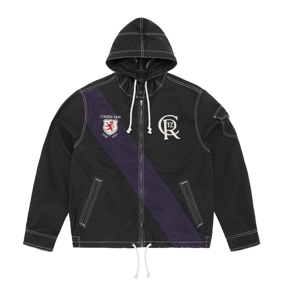 SHIELD CREST TWILL JACKET [BLACK]