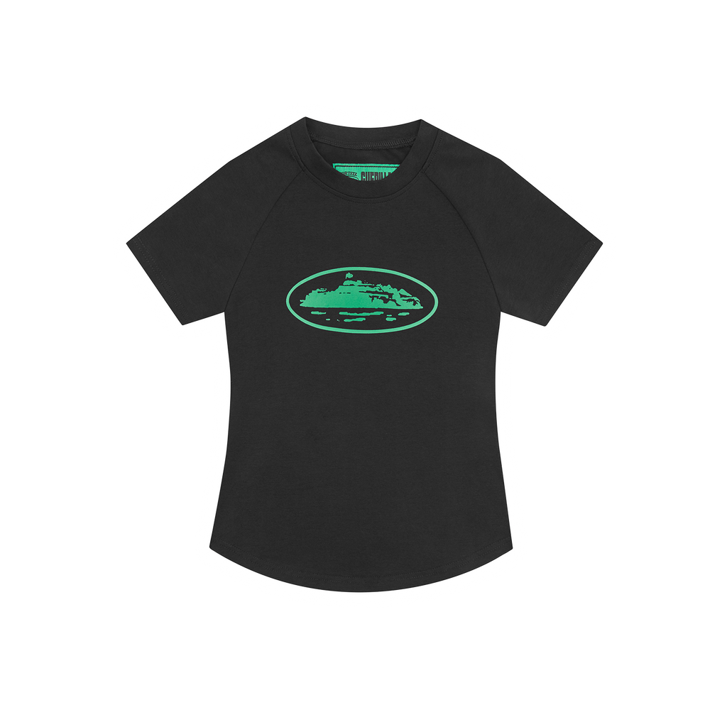 ALCATRAZ BABY TOP [BLACK & GREEN]