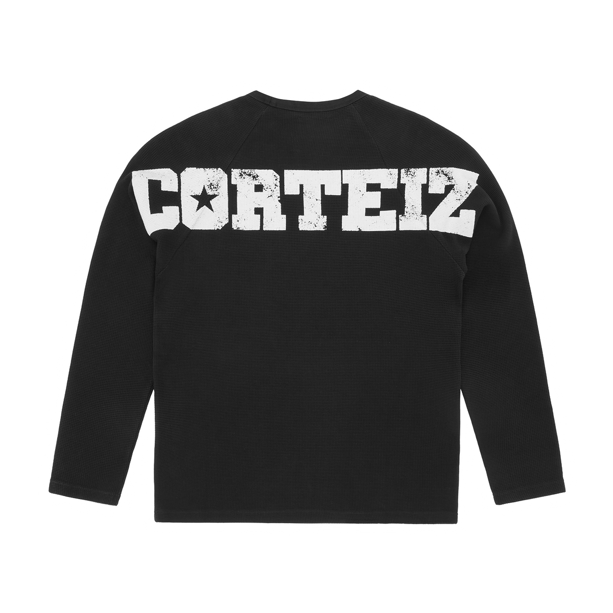 STAR RAGLAN WAFFLE THERMAL [BLACK]