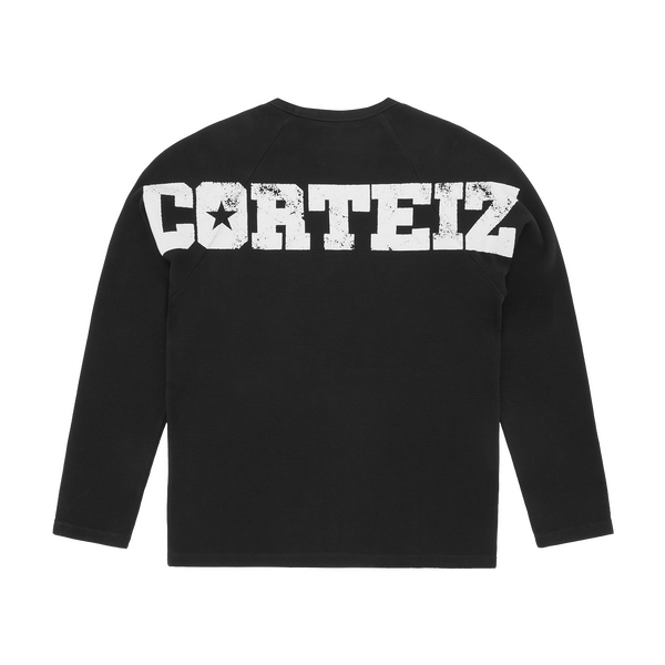 STAR RAGLAN WAFFLE THERMAL [BLACK]