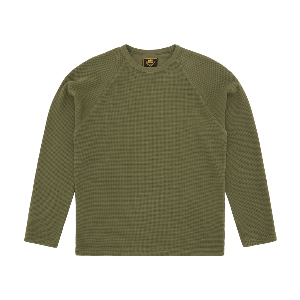 STAR RAGLAN WAFFLE THERMAL [OLIVE]