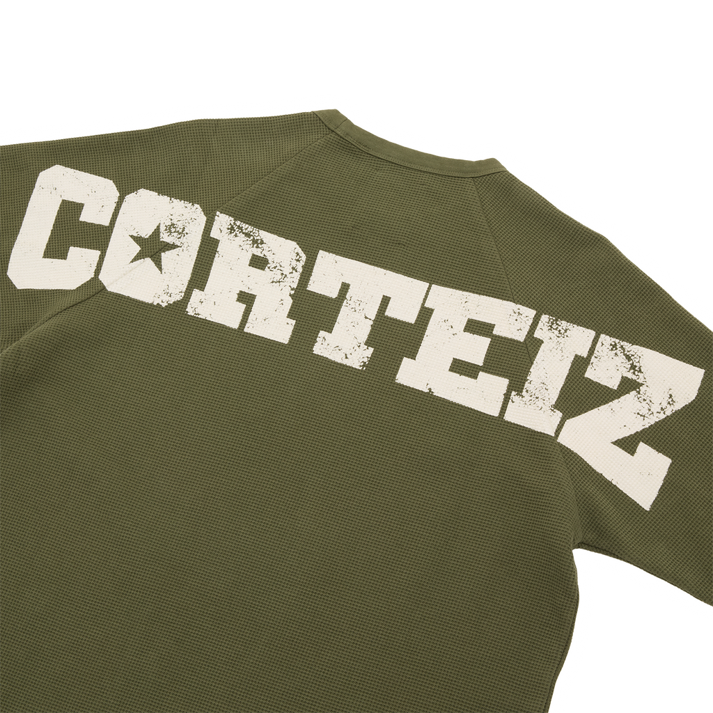 STAR RAGLAN WAFFLE THERMAL [OLIVE]