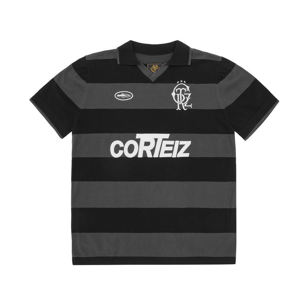 STRIPED KNIT JERSEY [BLACK]