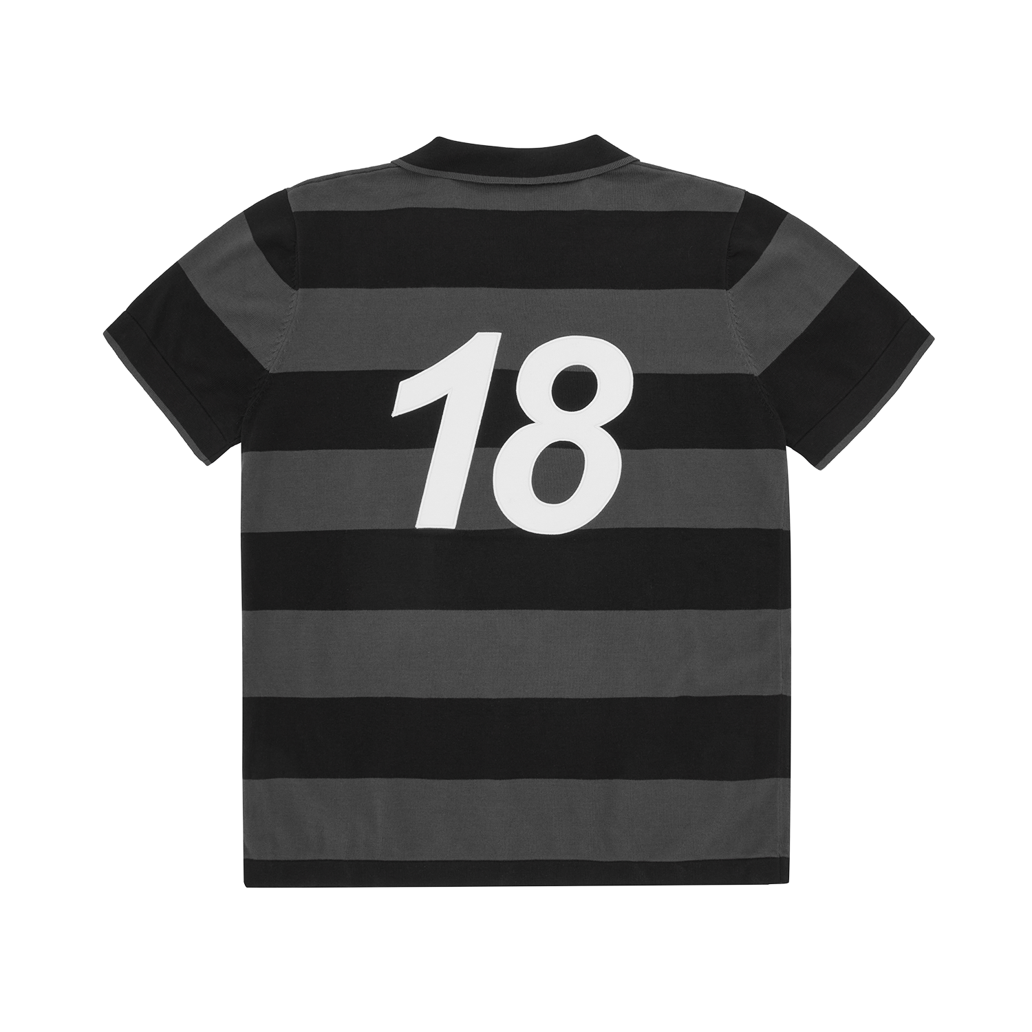 STRIPED KNIT JERSEY [BLACK]