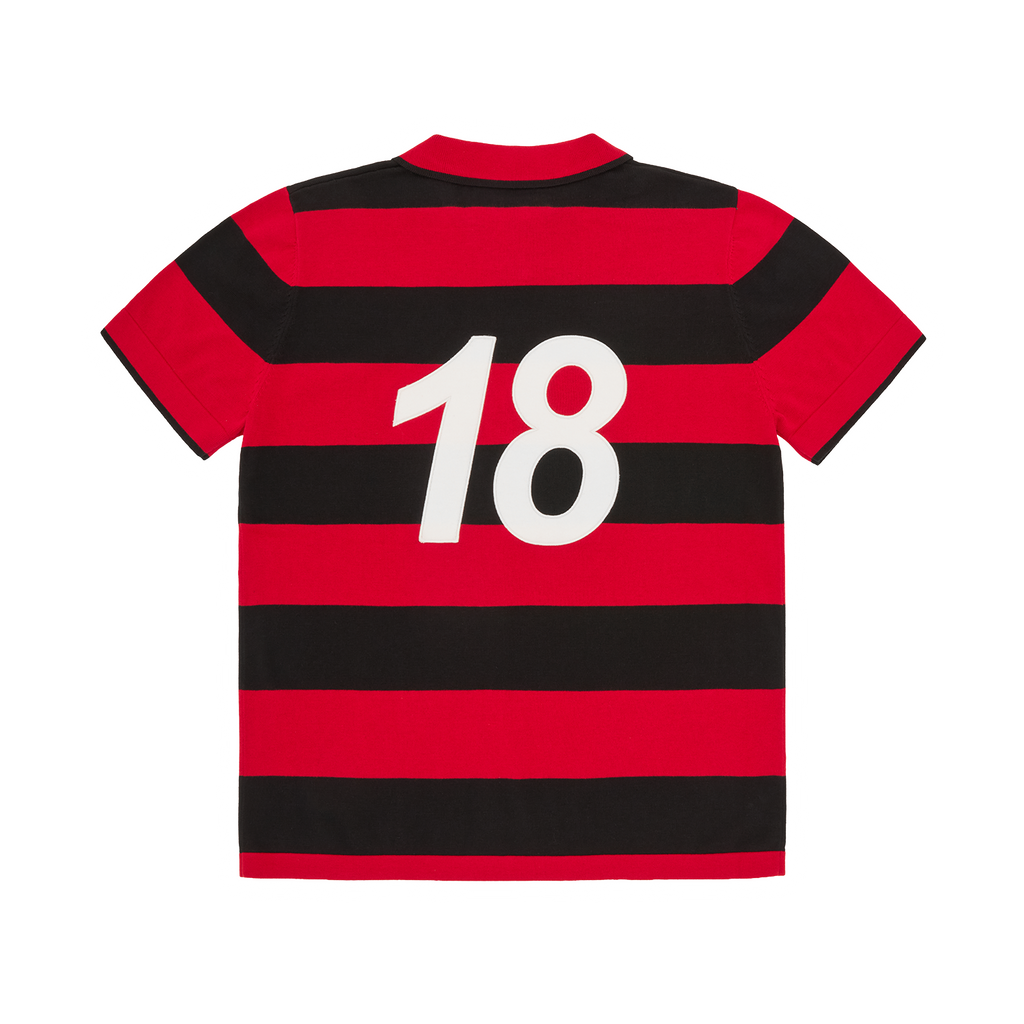 STRIPED KNIT JERSEY [RED]