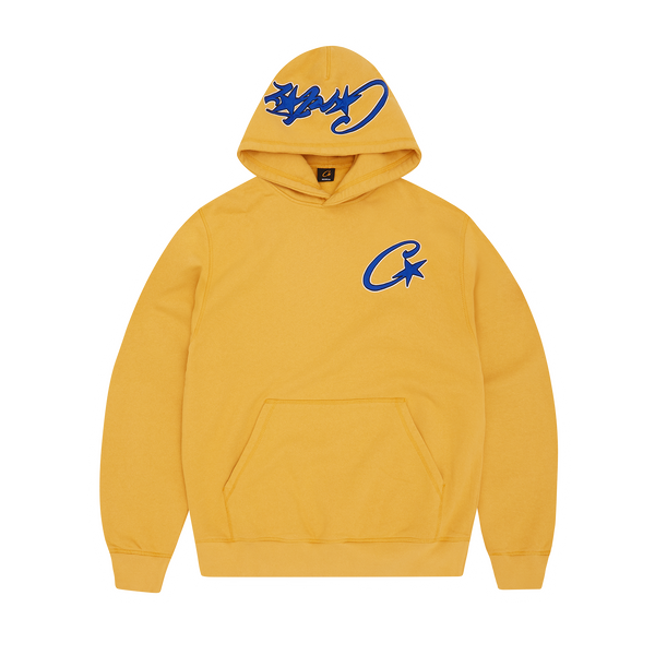 SATIN C STAR APPLIQUE HOODIE [MUSTARD]