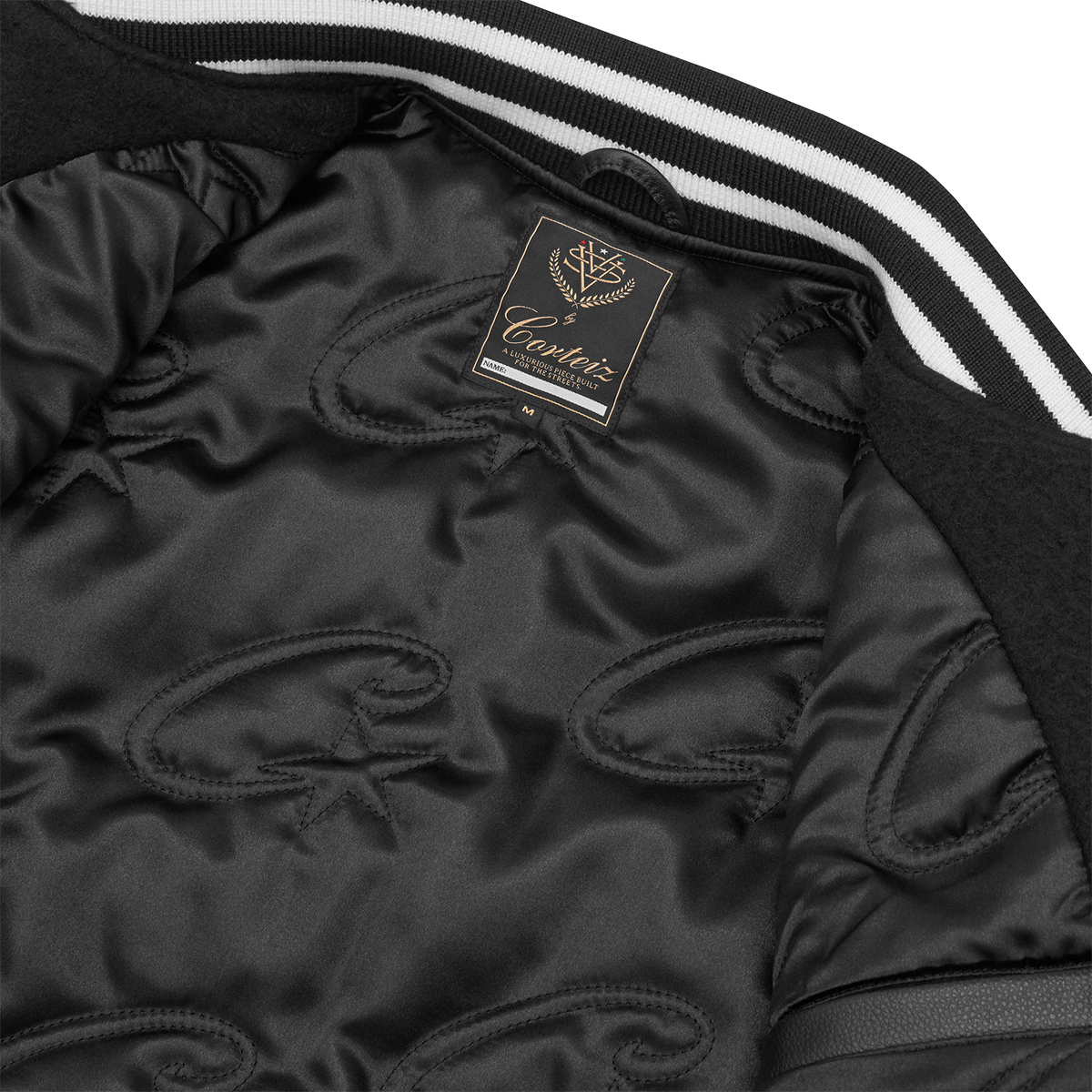 CASENTINO WOOL VARSITY JACKET [BLACK]