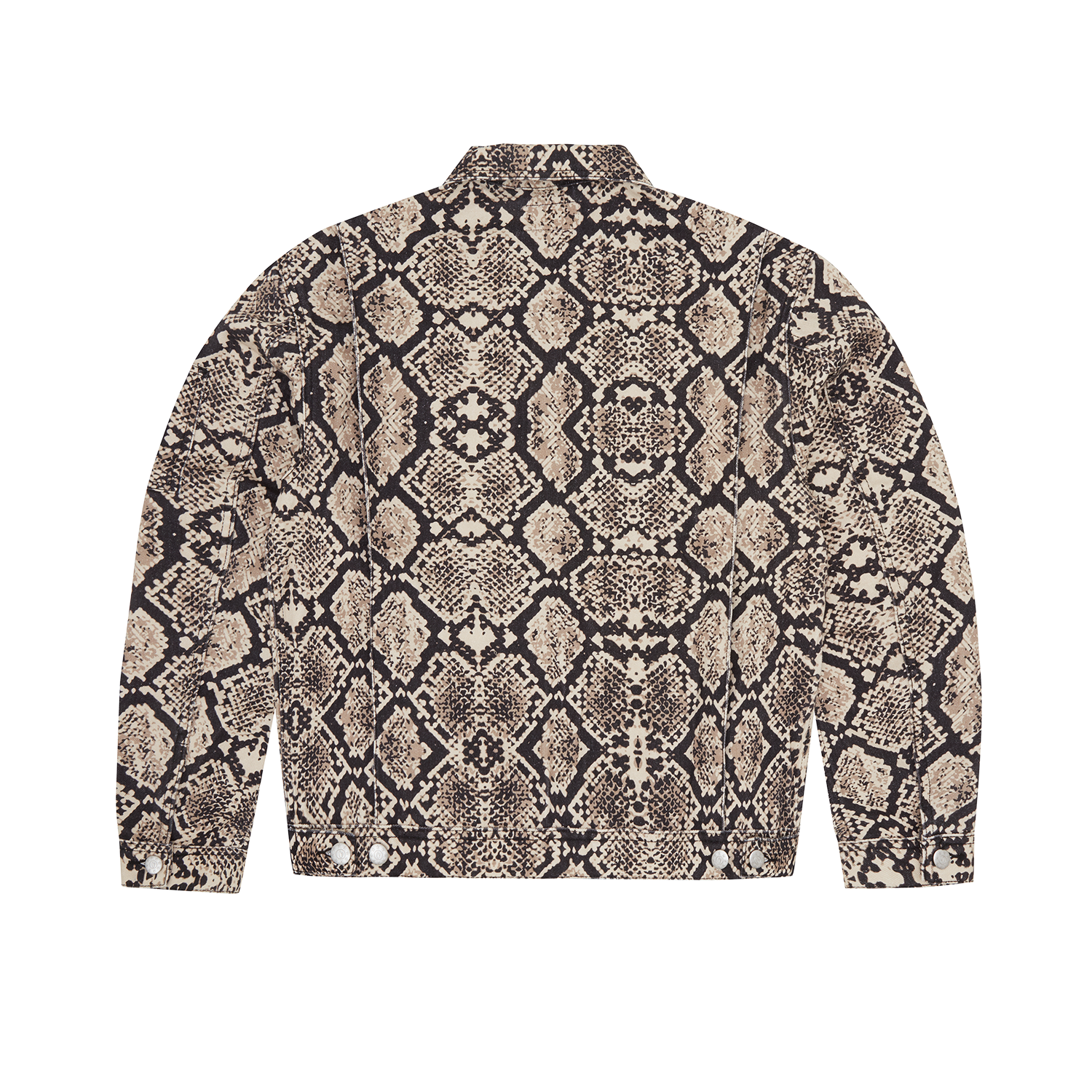 SNAKESKIN DENIM WORKWEAR  JACKET [BLACK/BEIGE]