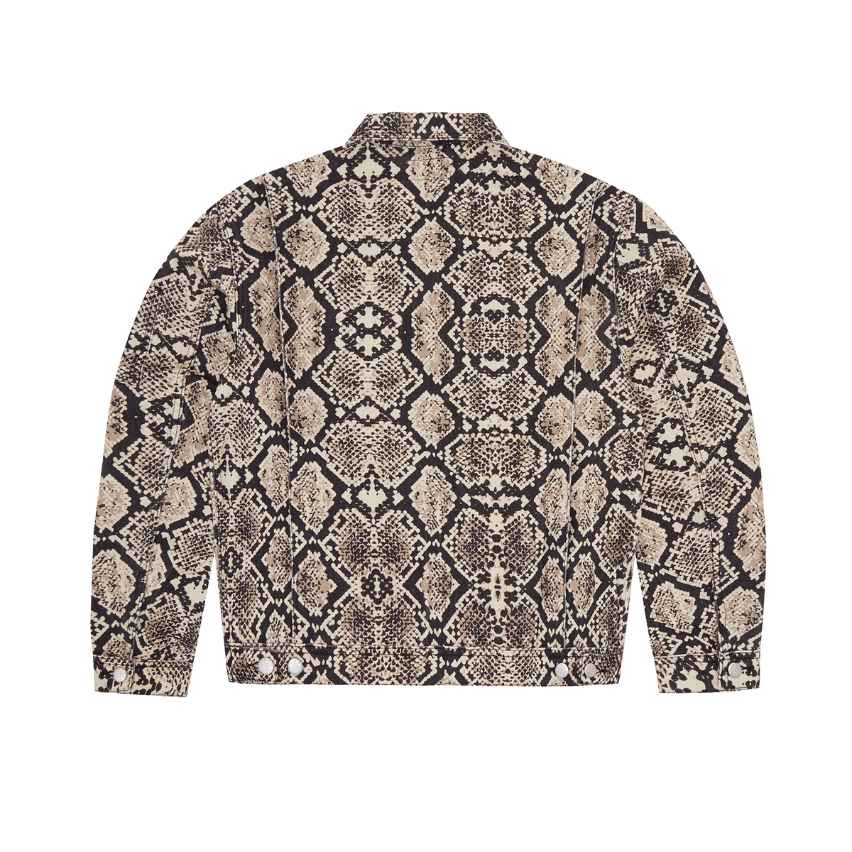 SNAKESKIN DENIM WORKWEAR  JACKET [BLACK/BEIGE]