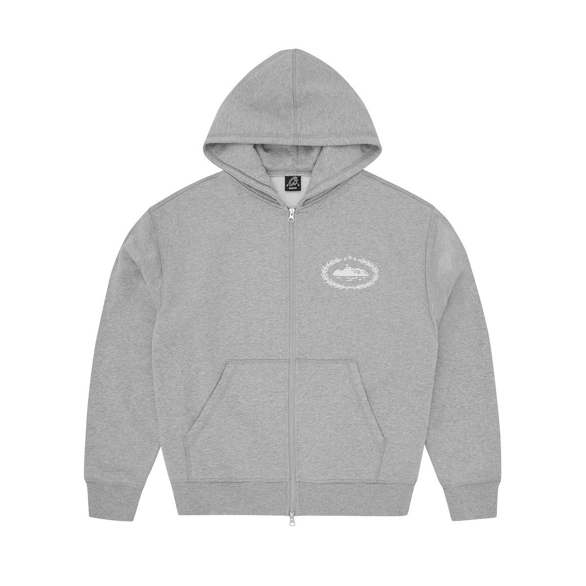 SUPERIOR ROYALE ZIP HOODIE [HEATHER GREY]