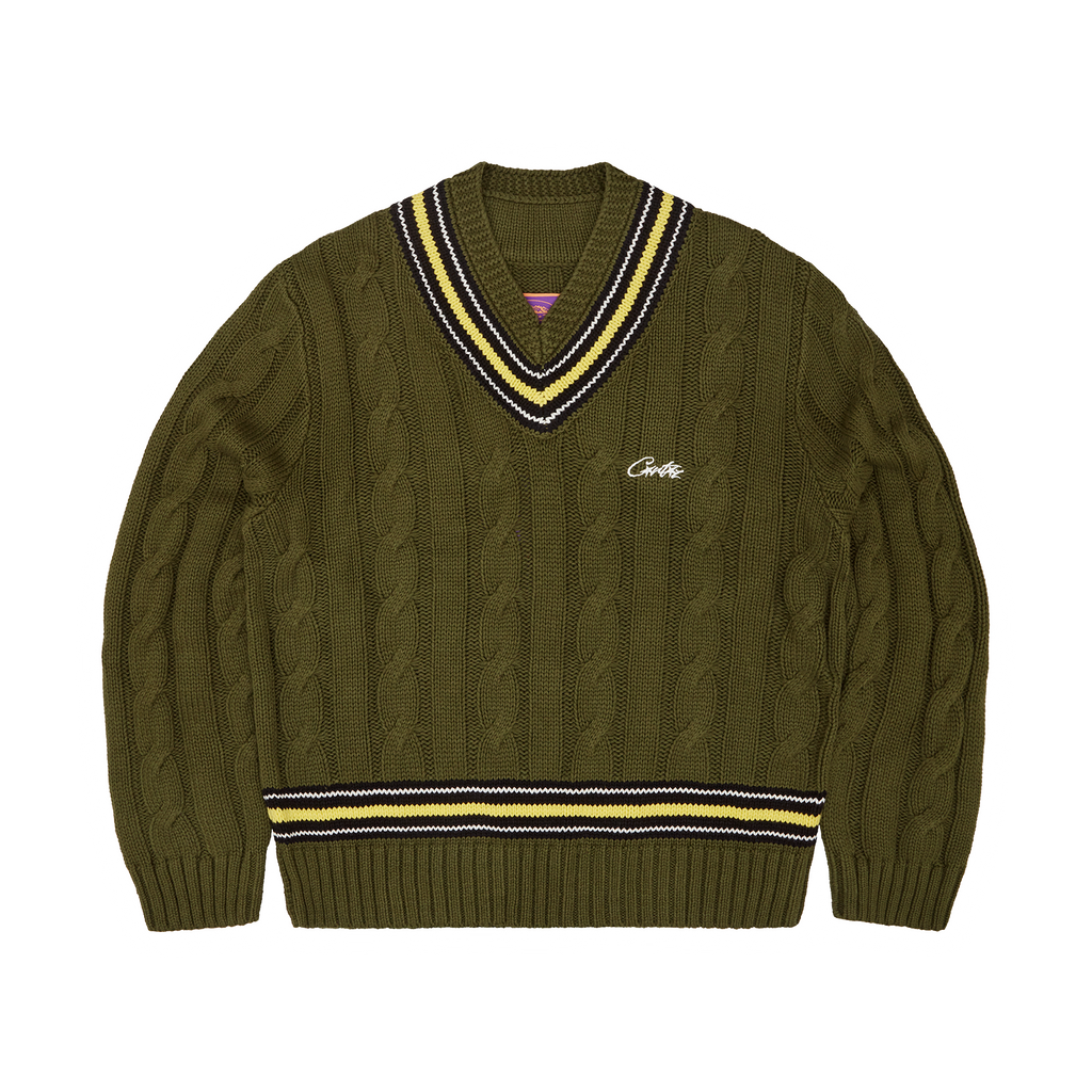 WIMBLEDON KNIT SWEATER [KHAKI]