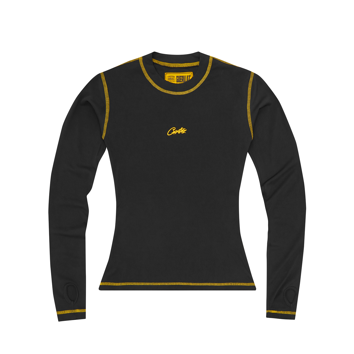 WOMENS MESH LONGSLEEVE [BLACK & YELLOW]
