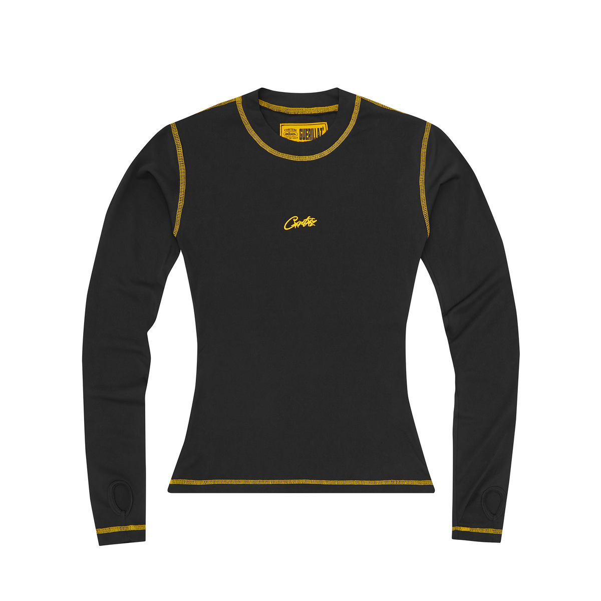 WOMENS MESH LONGSLEEVE [BLACK & YELLOW]
