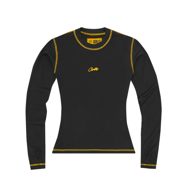 WOMENS MESH LONGSLEEVE [BLACK & YELLOW]