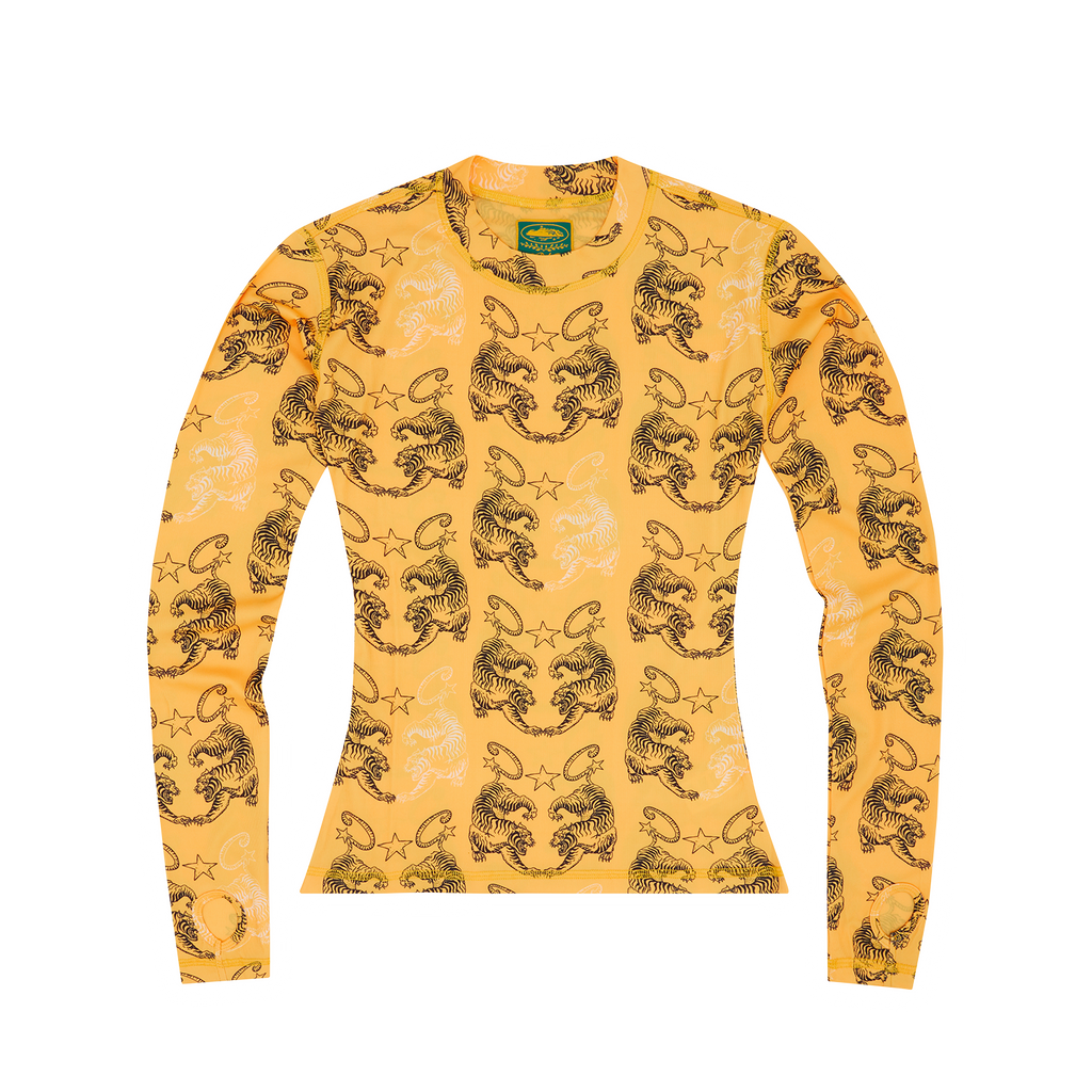 WOMENS TIGER MESH LONGSLEEVE [YELLOW]