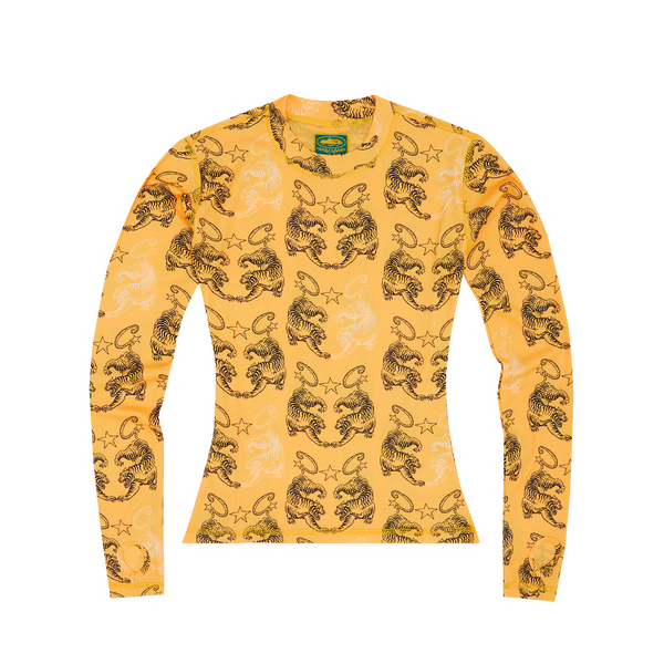 WOMENS TIGER MESH LONGSLEEVE [YELLOW]