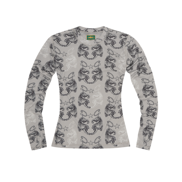 WOMENS TIGER MESH LONGSLEEVE [GREY]