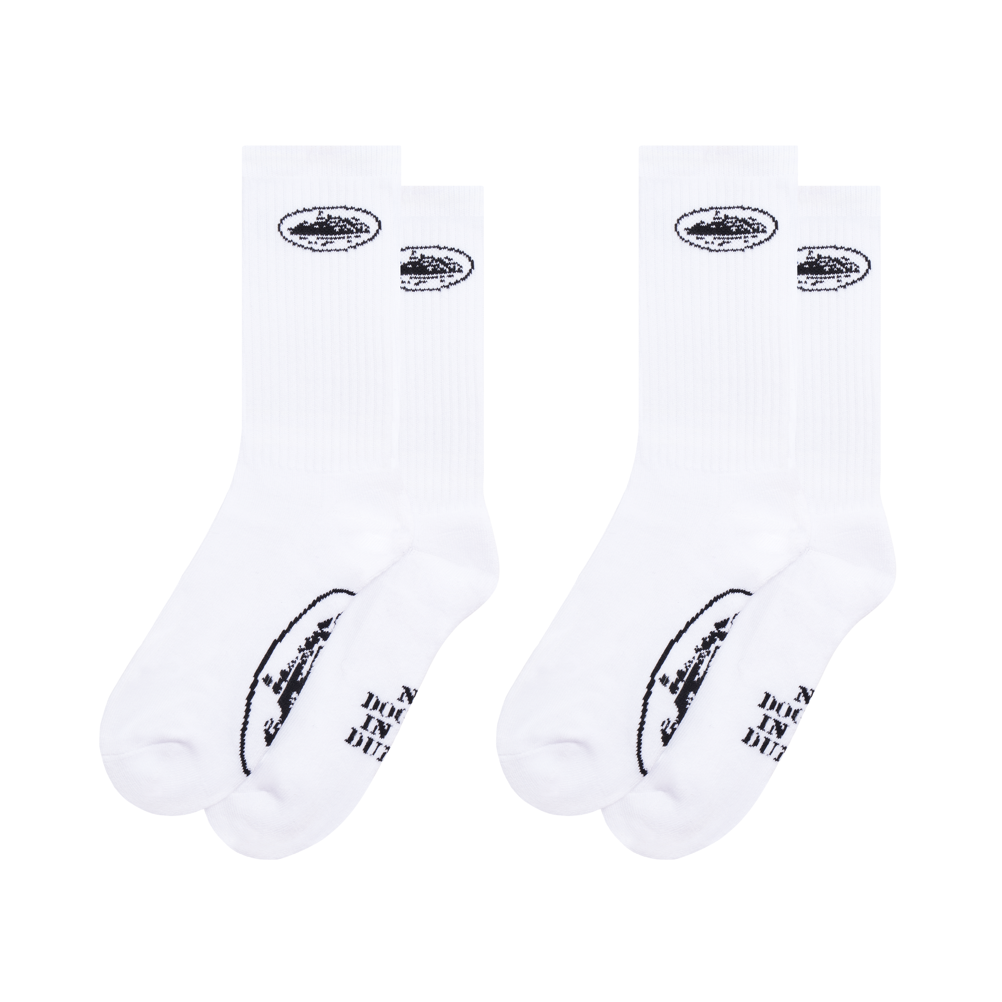WHITE ALCATRAZ SOCKS [2 PACK]