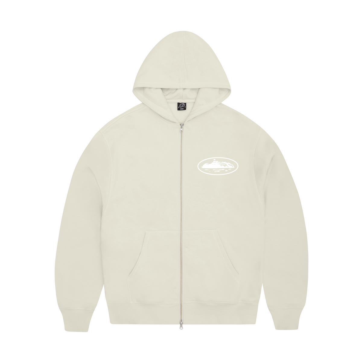 ISLAND PUFF PRINT ZIP HOODIE [OFF WHITE]