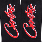 ALLSTARZ SOCKS [BLACK & RED]